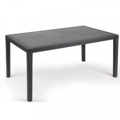 Tavolo da giardino rettangolare Prince effetto rattan 150x90x72 cm