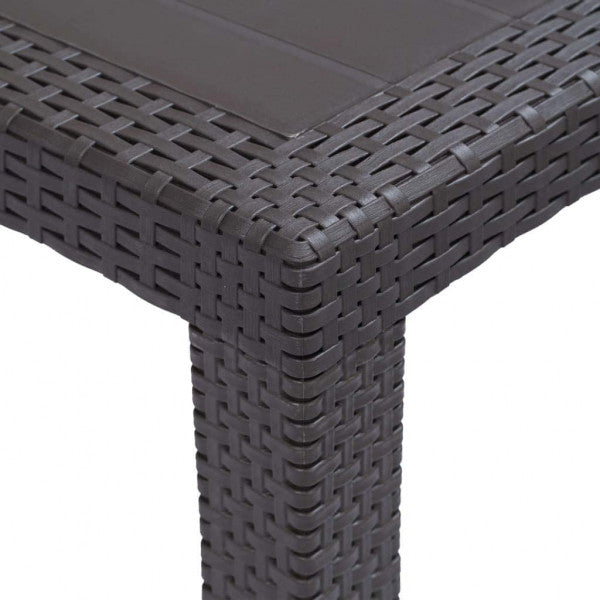Tavolo da giardino rettangolare Prince effetto rattan 150x90x72 cm