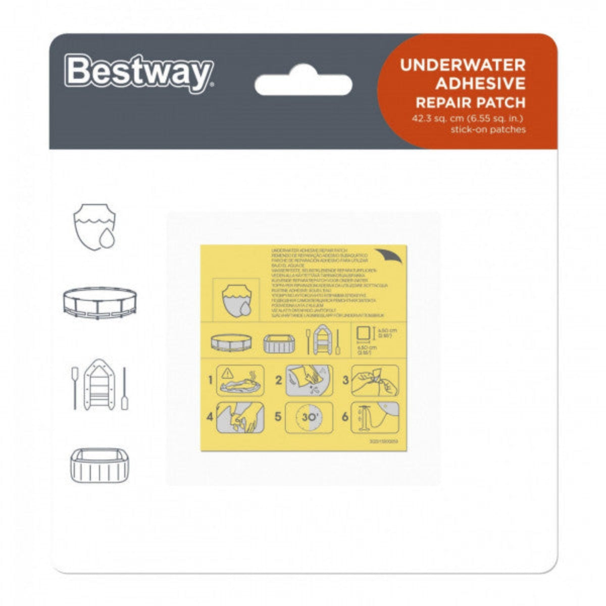 Toppe di riparazione per piscine Bestway 62091 (10 pezzi)