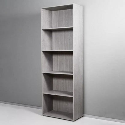 Libreria 5 ripiani "FLOW" cemento 70x35x190cm Composad