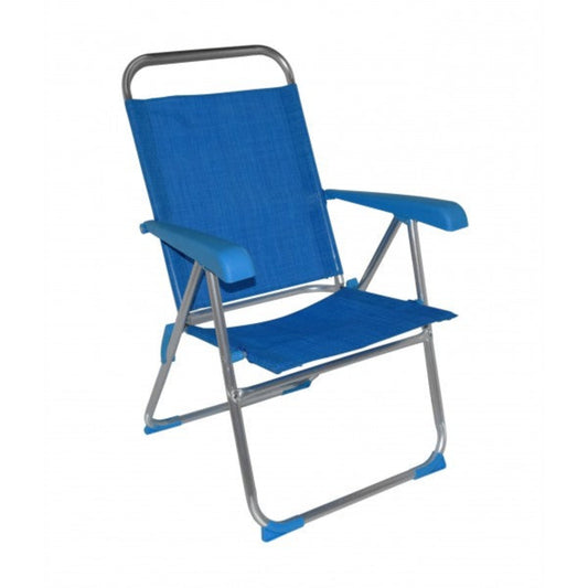 Sdraio da mare blu con supporto 58x60x36-95 cm