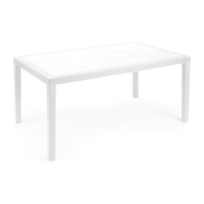 Tavolo da giardino rettangolare Prince effetto rattan 150x90x72 cm