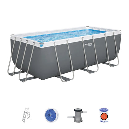 Piscina fuori terra Steel Pro Max rettangolare Bestway 56456 con accessori 412x201x122 cm