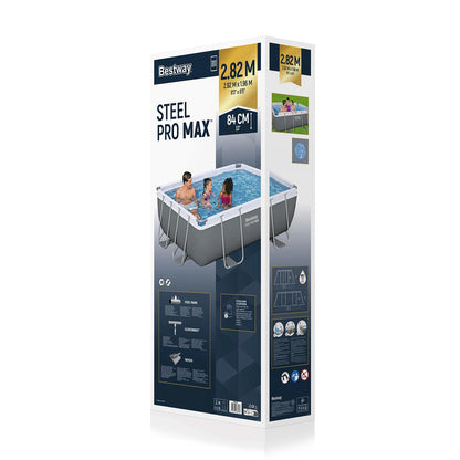 Piscina fuori terra Steel Pro Max rettangolare Bestway 56629 con accessori 282x196x84 cm