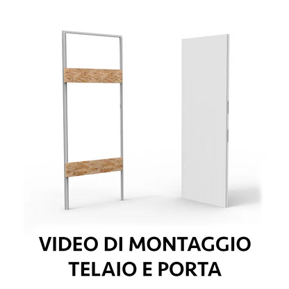 Telaio porta battente filo muro reversibile Ermetika xREVERx XL 70x240 cm