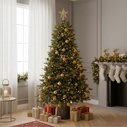 Albero di Natale con base a tronco Rudolph